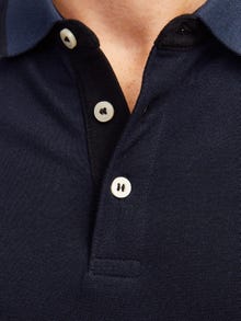Jack & Jones Einfarbig Polo T-shirt -Dark Navy - 12136668