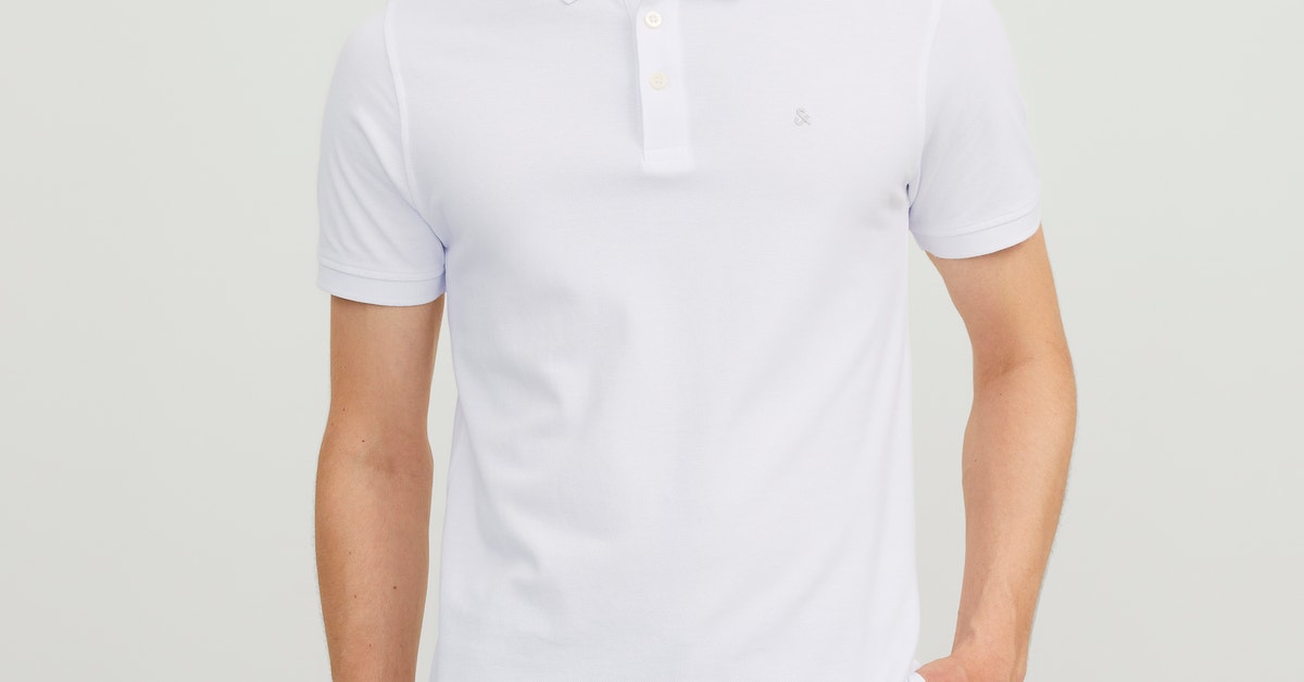 Einfarbig Polo T-shirt | Weiß | Jack & Jones®