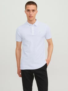 Jack & Jones Gładki Polo T-shirt -White - 12136668