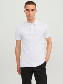 Jack & Jones Vienspalvis Marškininė apykaklė Polo -White - 12136668