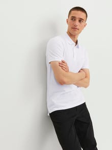 Jack & Jones Vienspalvis Marškininė apykaklė Polo -White - 12136668