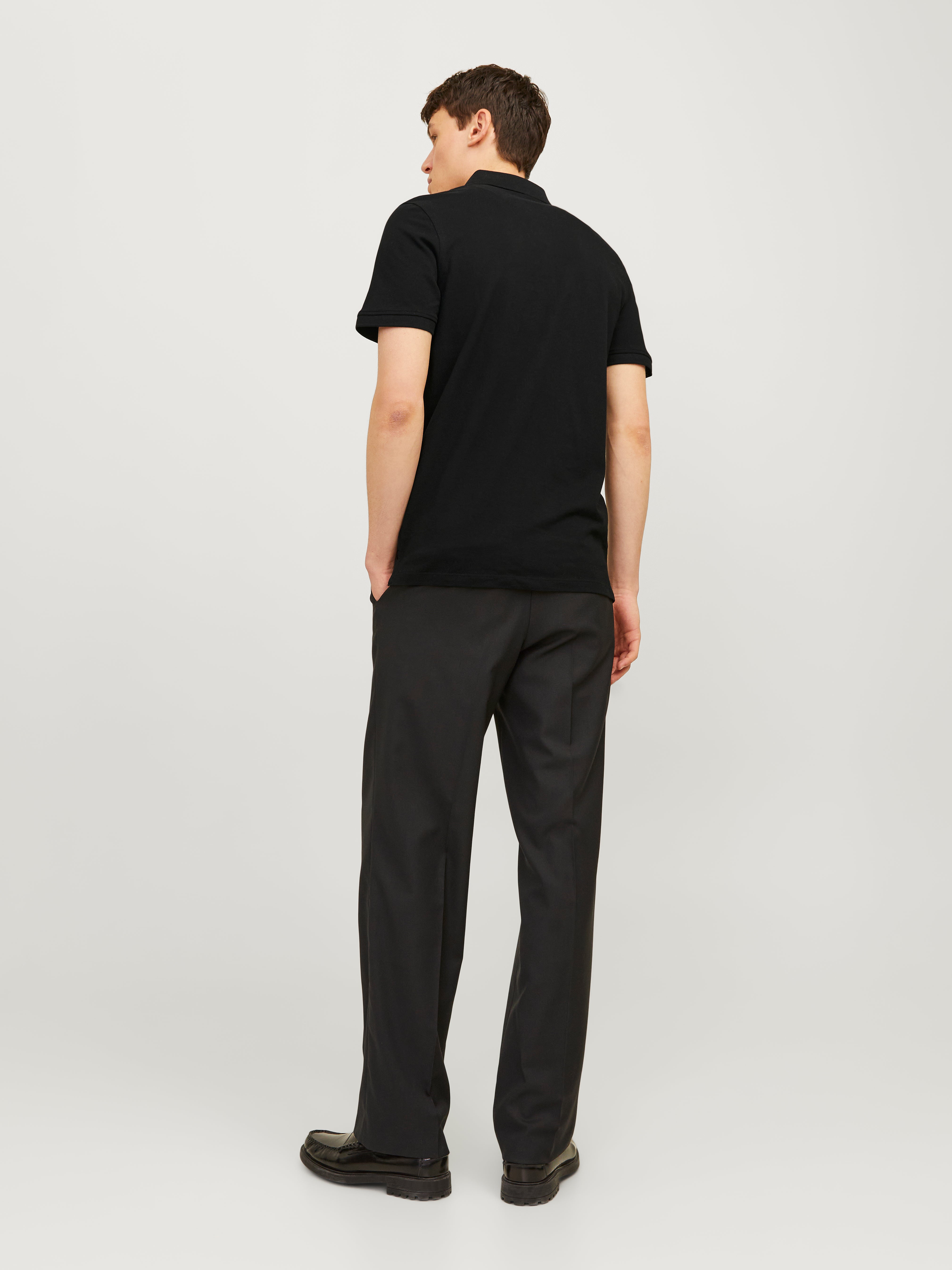 Einfarbig Polo T-shirt | Schwarz | Jack & Jones®