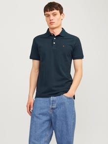 Jack & Jones Enfärgat Polo T-shirt -Navy Blazer - 12136668