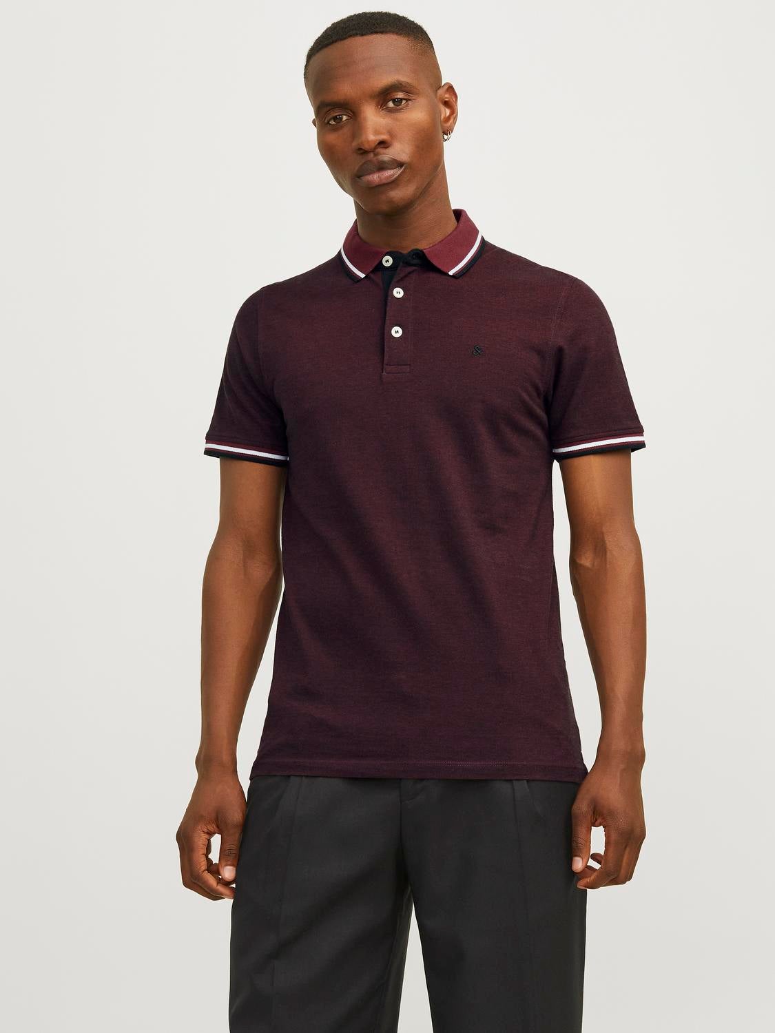 Einfarbig Hemdkragen Poloshirt