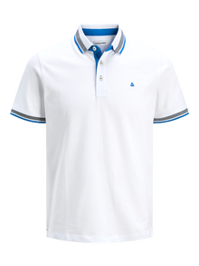 Jack & Jones Vienspalvis Marškininė apykaklė Polo -White - 12136668