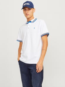 Jack & Jones Vienspalvis Marškininė apykaklė Polo -White - 12136668