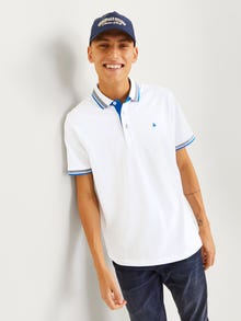 Jack & Jones Vienspalvis Marškininė apykaklė Polo -White - 12136668