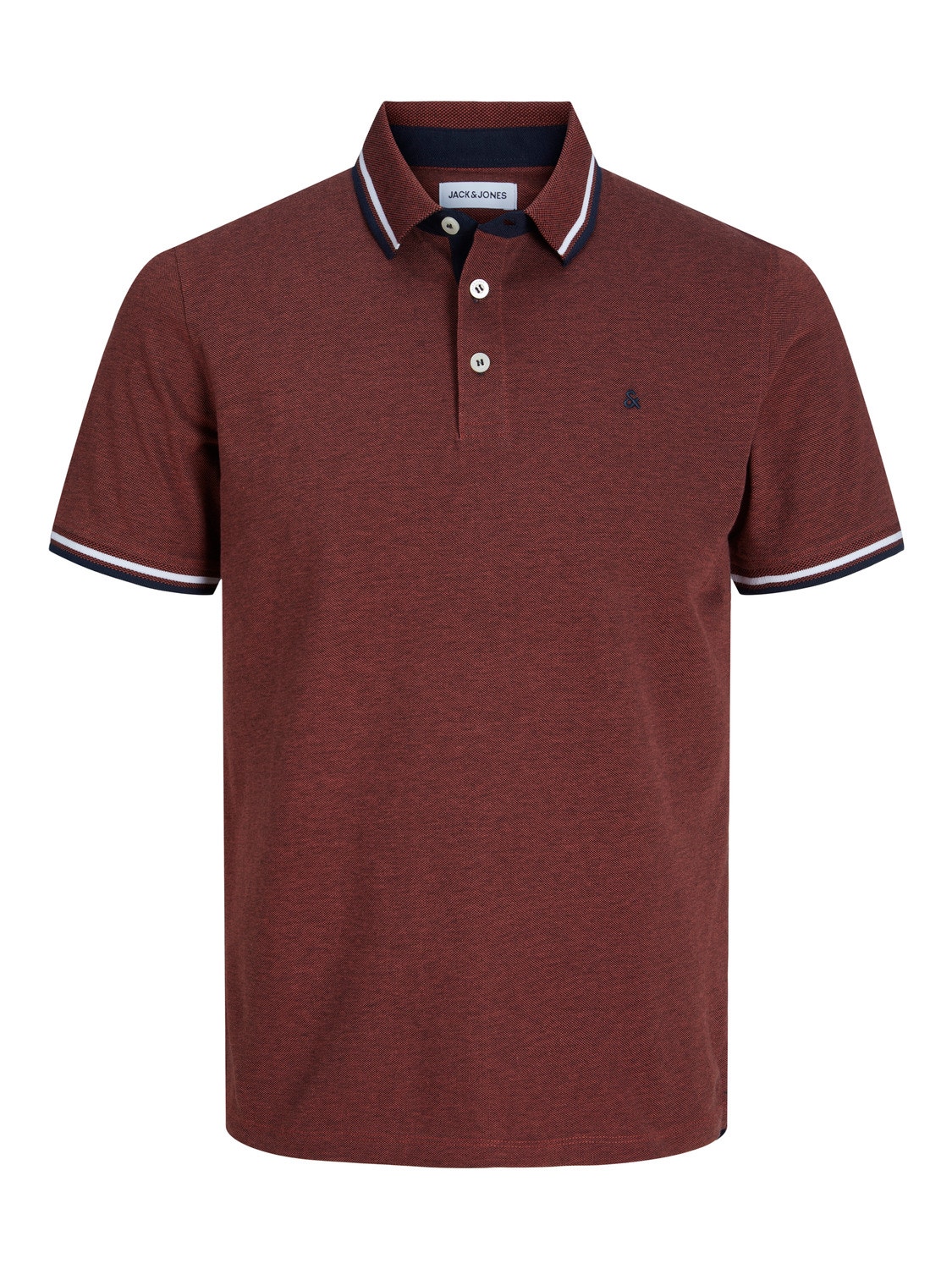 Jack & Jones Gładki Polo T-shirt -Cinnabar - 12136668