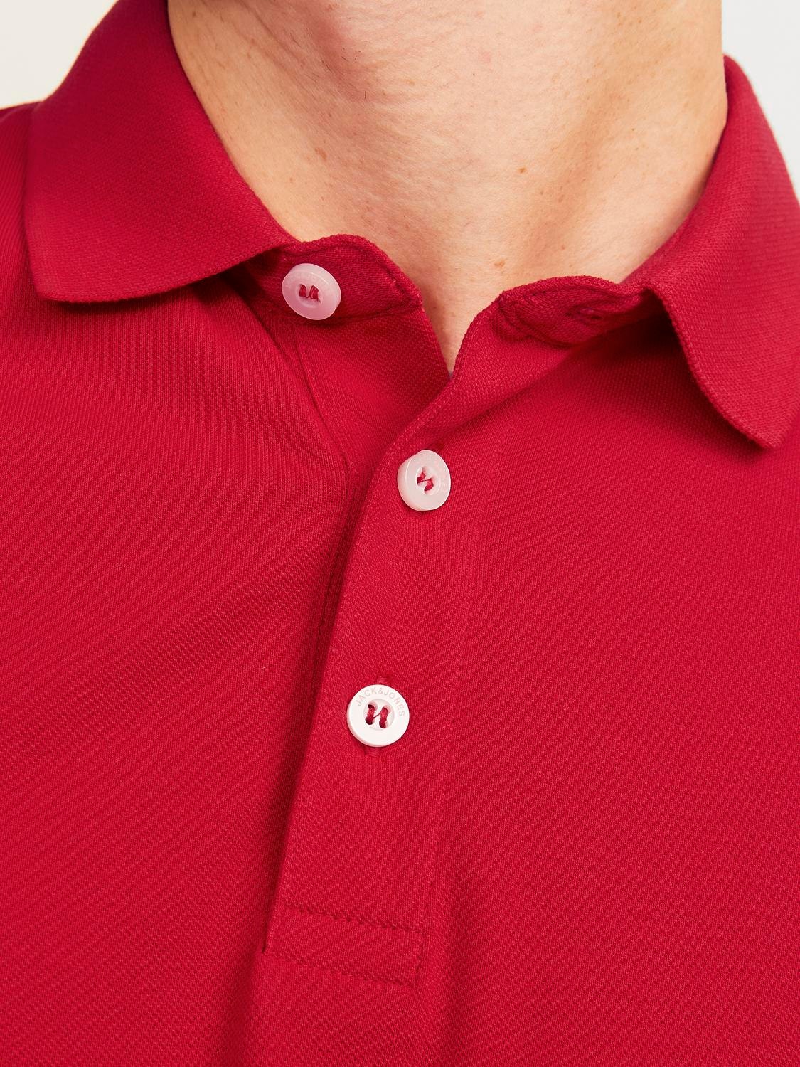 Jack & Jones T-shirt Uni Polo -True Red - 12136668