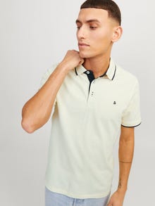 Jack & Jones Plain Polo T-shirt -French Vanilla - 12136668