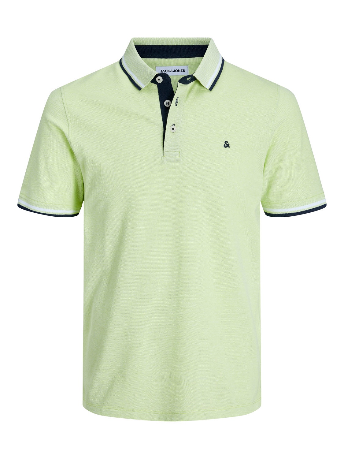Jack & Jones Einfarbig Polo T-shirt -Wild Lime - 12136668