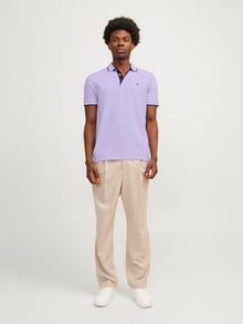 Jack & Jones Enfärgat Polo T-shirt -Purple Rose - 12136668