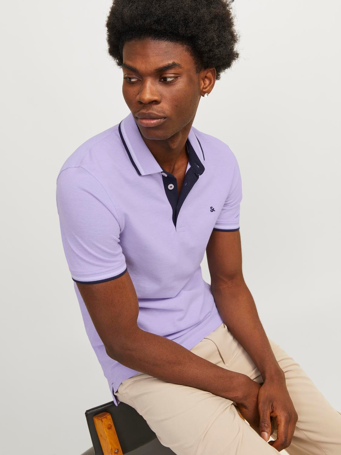 Jack & Jones Gładki Polo T-shirt -Purple Rose - 12136668