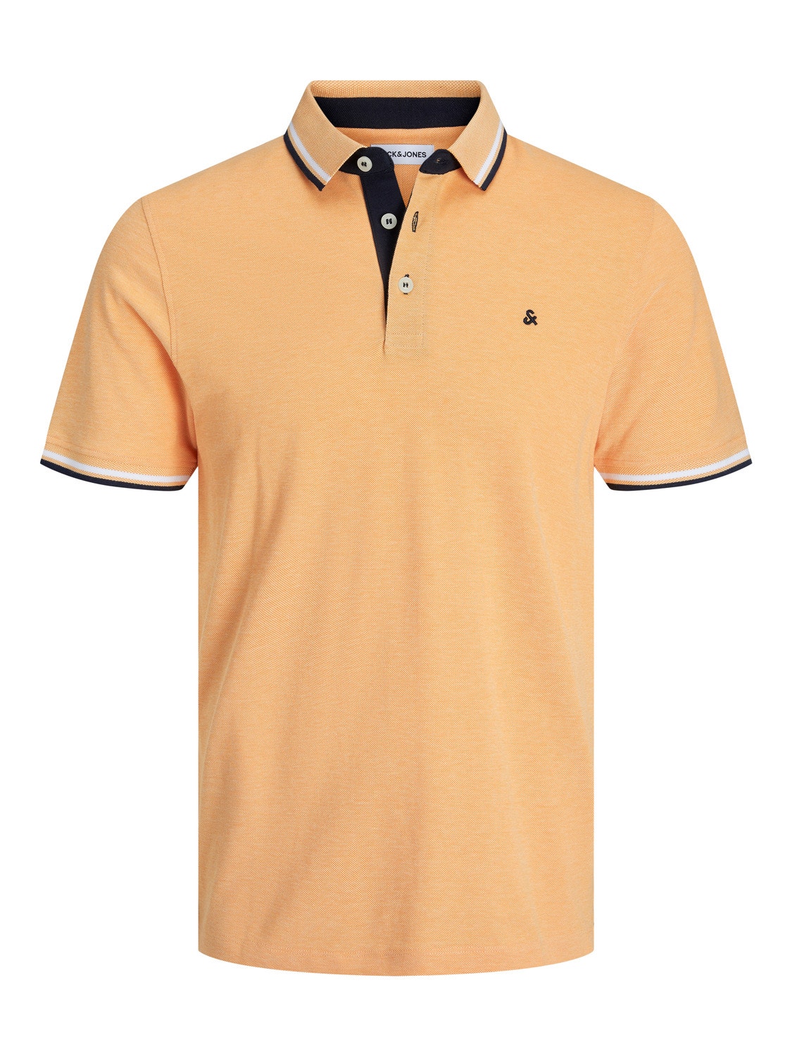 Jack & Jones Enfärgat Polo T-shirt -Apricot Ice  - 12136668