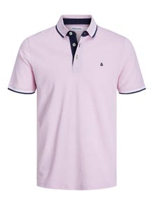 Jack & Jones Gładki Polo T-shirt -Pink Nectar - 12136668