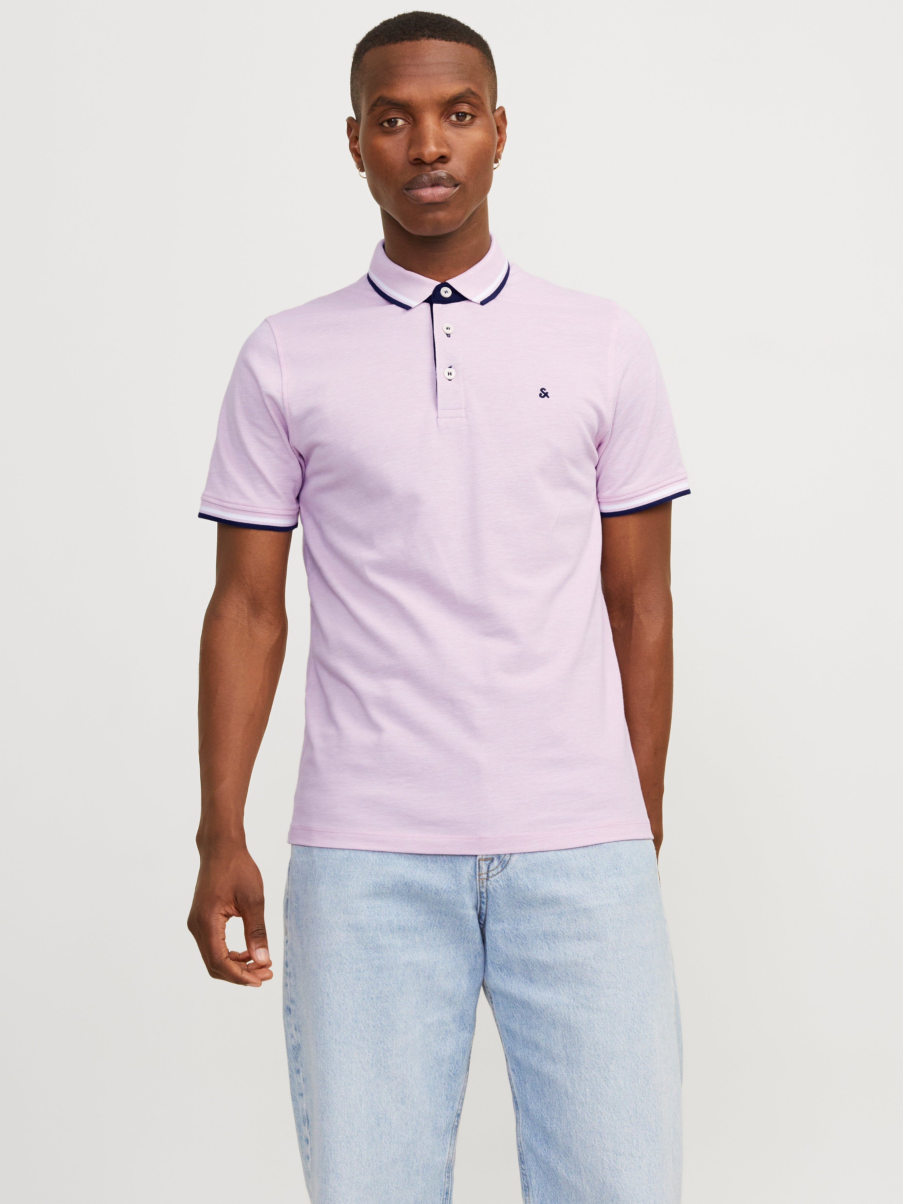 Jack & Jones Plain Polo Polo -Pink Nectar - 12136668