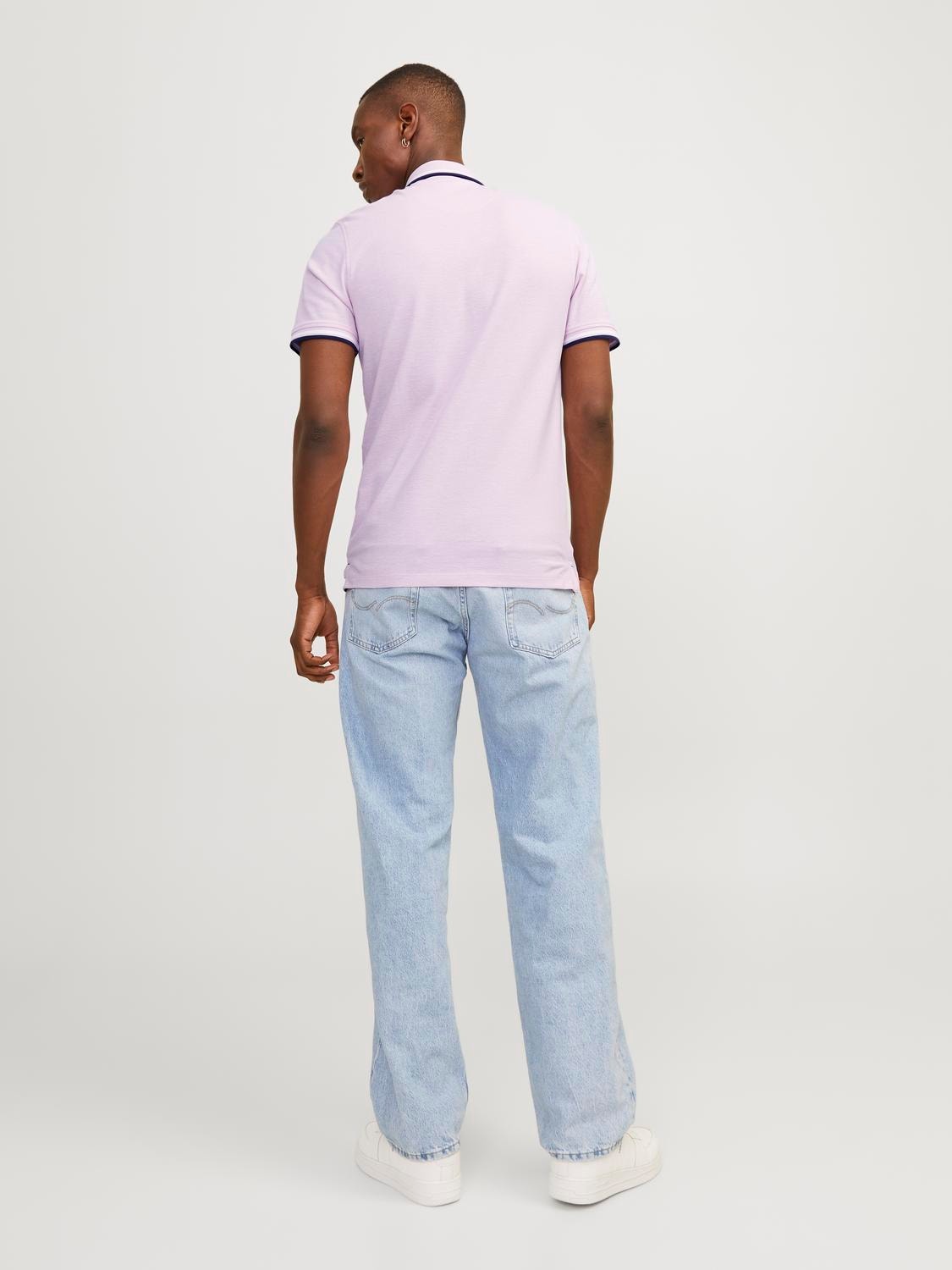 Jack & Jones Vanlig Polo T-skjorte -Pink Nectar - 12136668