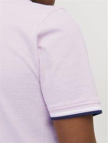 Jack & Jones Enfärgat Polo T-shirt -Pink Nectar - 12136668
