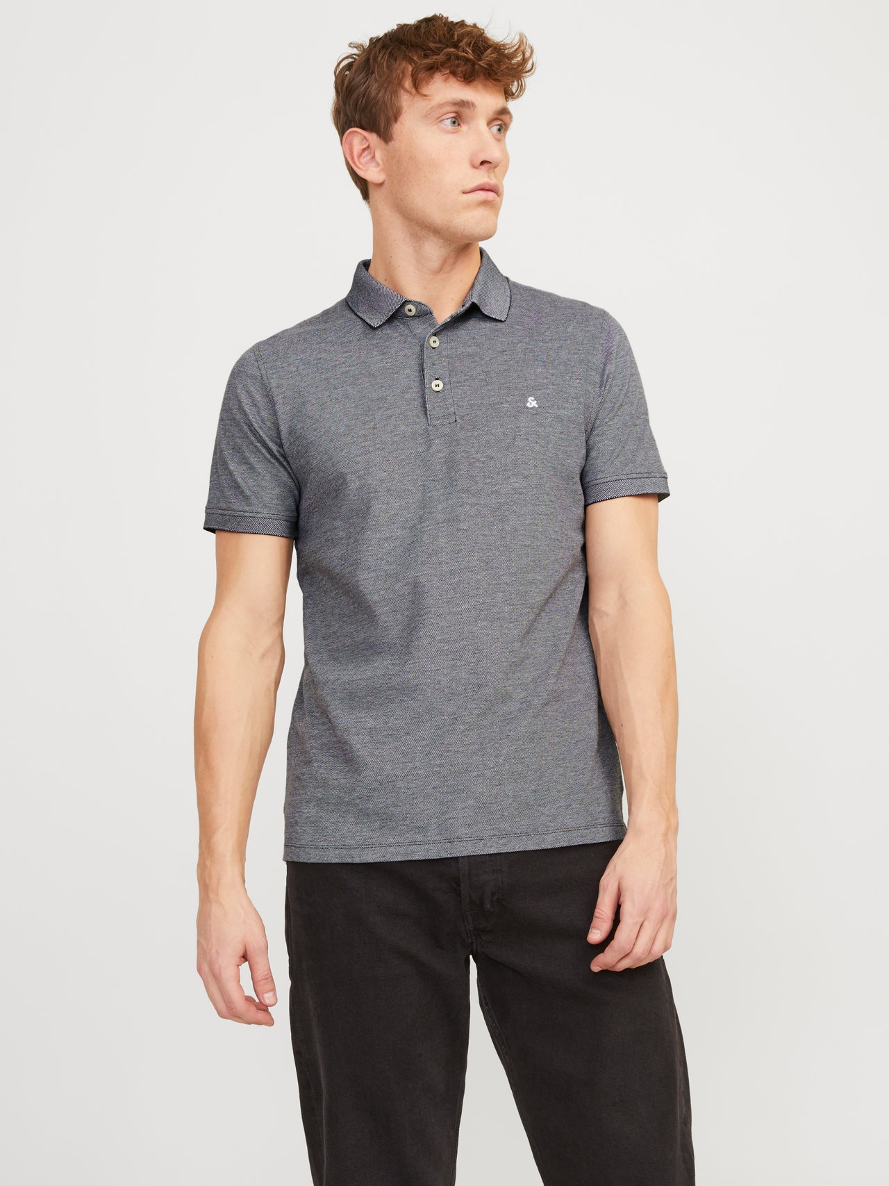 Jack & Jones Einfarbig Polo Polo -Anthracite - 12136668