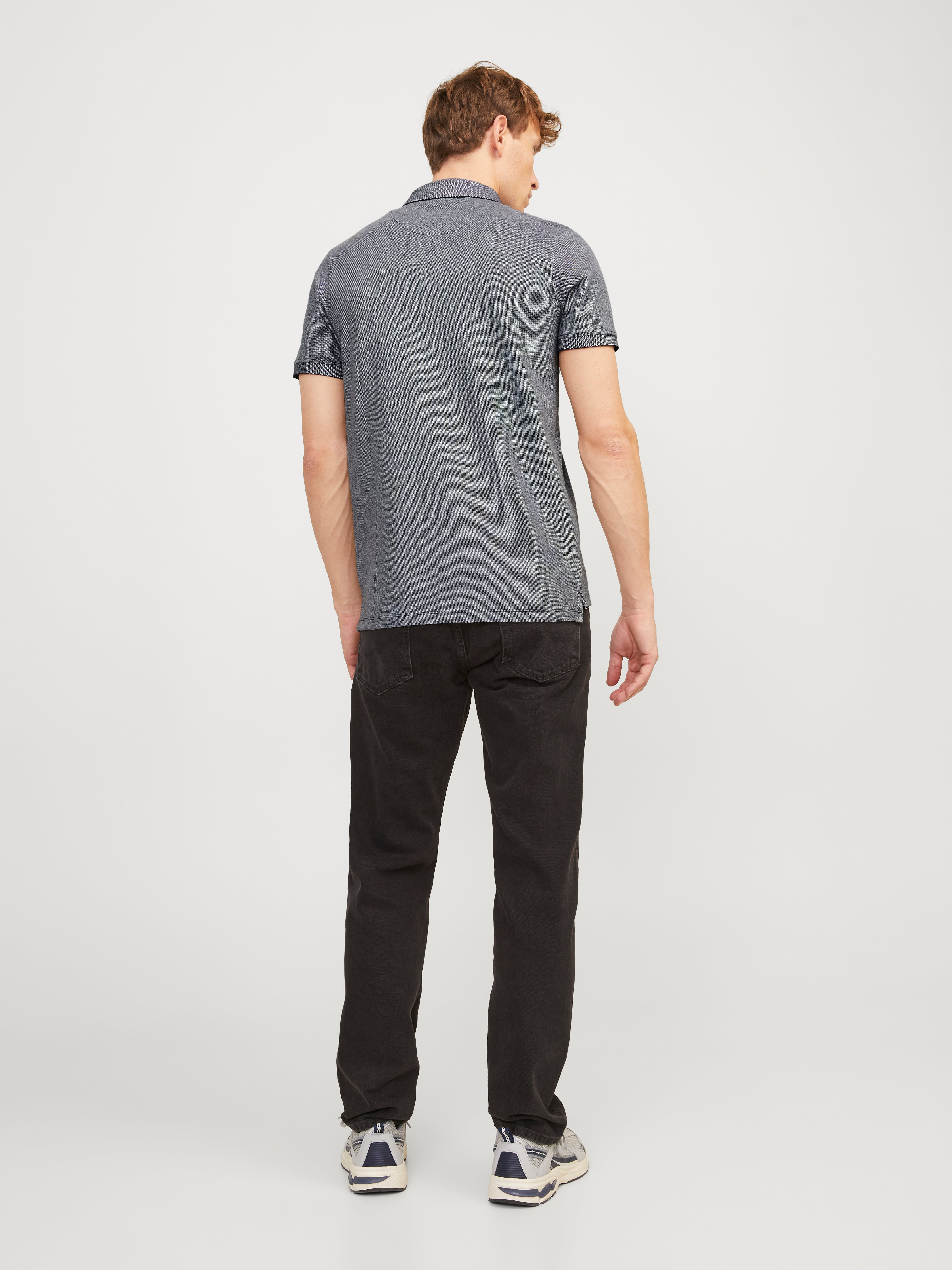 Einfarbig Polo T-shirt | Mittelgrau | Jack & Jones®