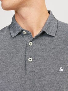 Jack & Jones Enfärgat Polo T-shirt -Anthracite - 12136668