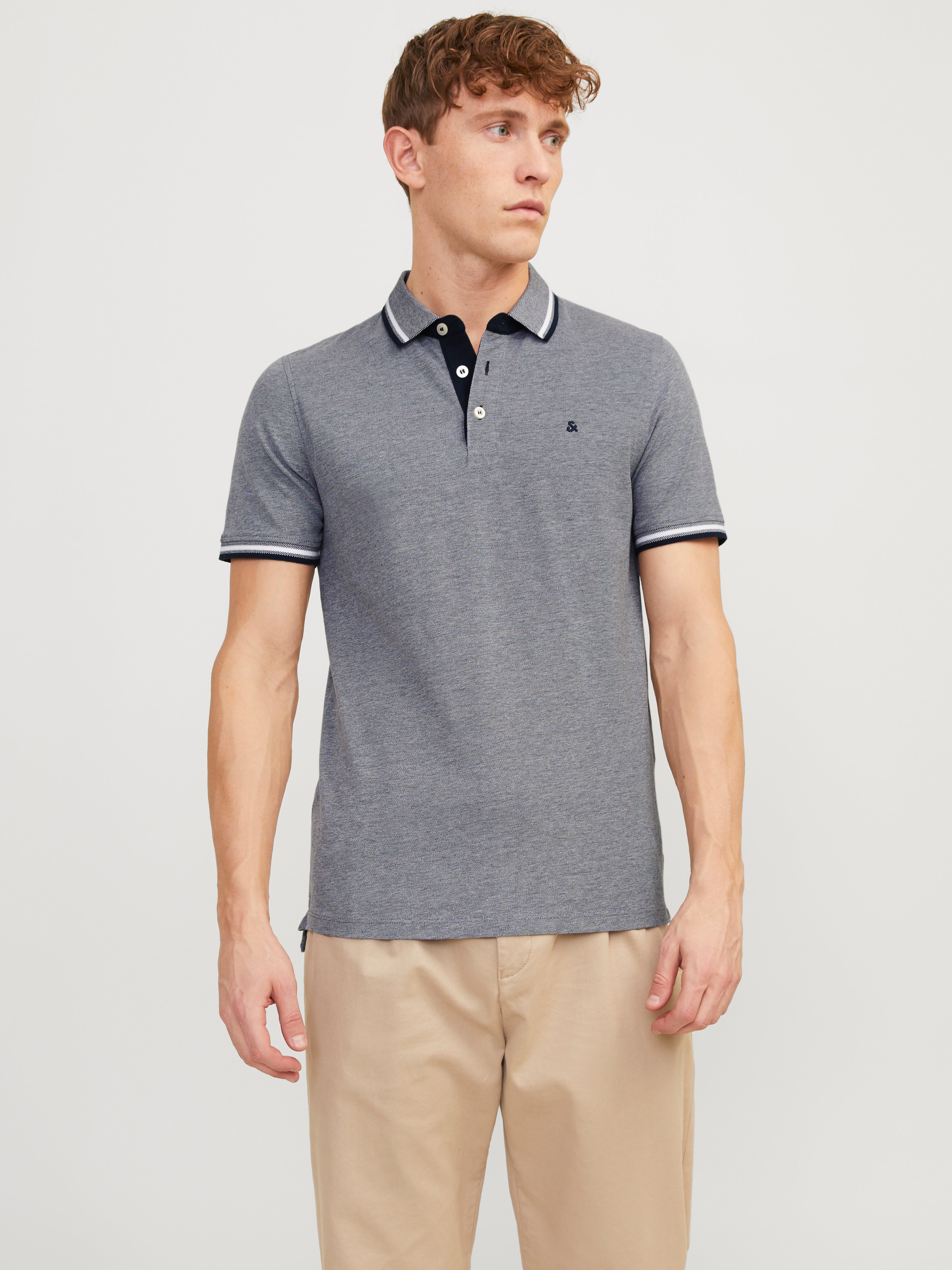 Einfarbig Polo T-shirt | Dunkelblau | Jack & Jones®