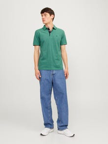 Jack & Jones Bez vzoru Polo límec Tričko -Deep Teal - 12136668