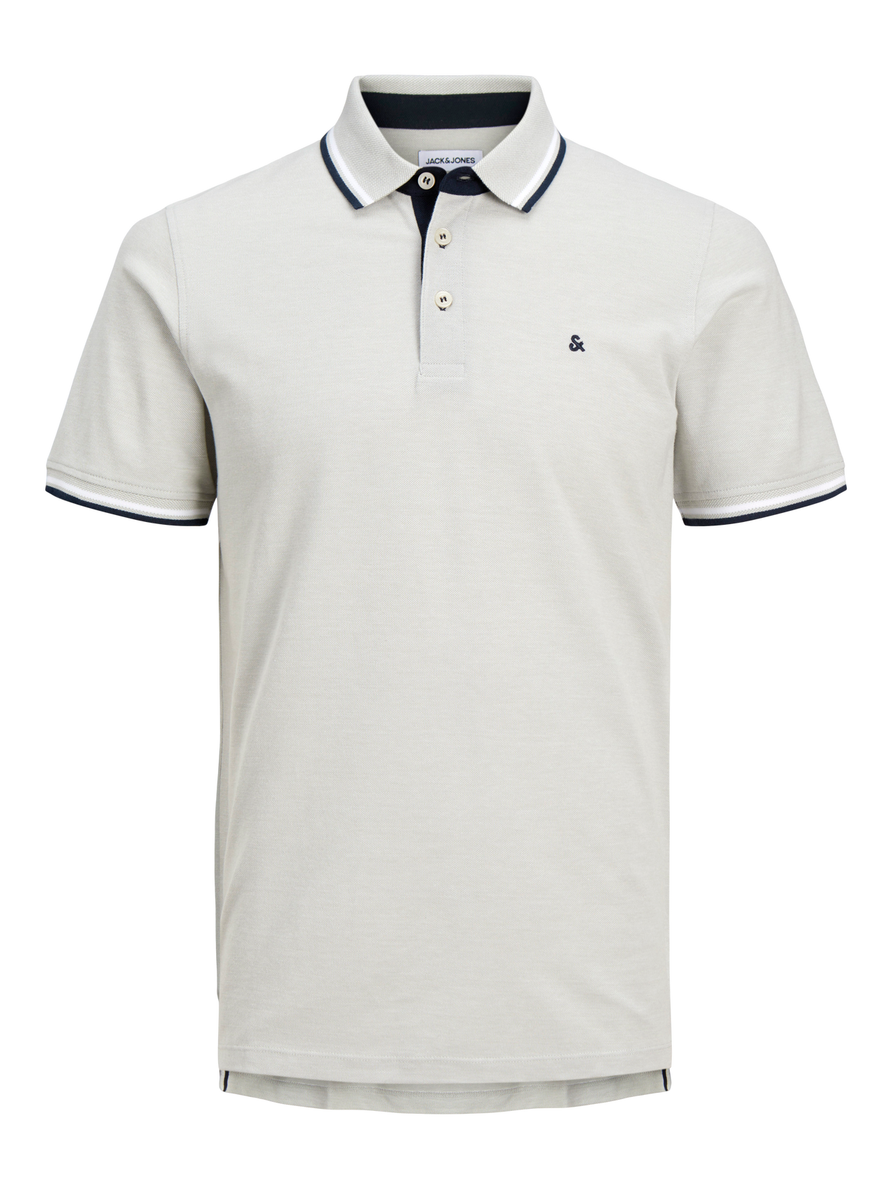 Jack & Jones Einfarbig Polo T-shirt -Puritan Gray - 12136668