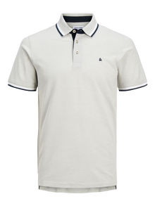 Jack & Jones Gładki Polo T-shirt -Puritan Gray - 12136668