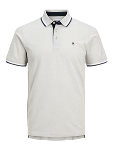 Jack & Jones T-shirt Liso Polo -Puritan Gray - 12136668