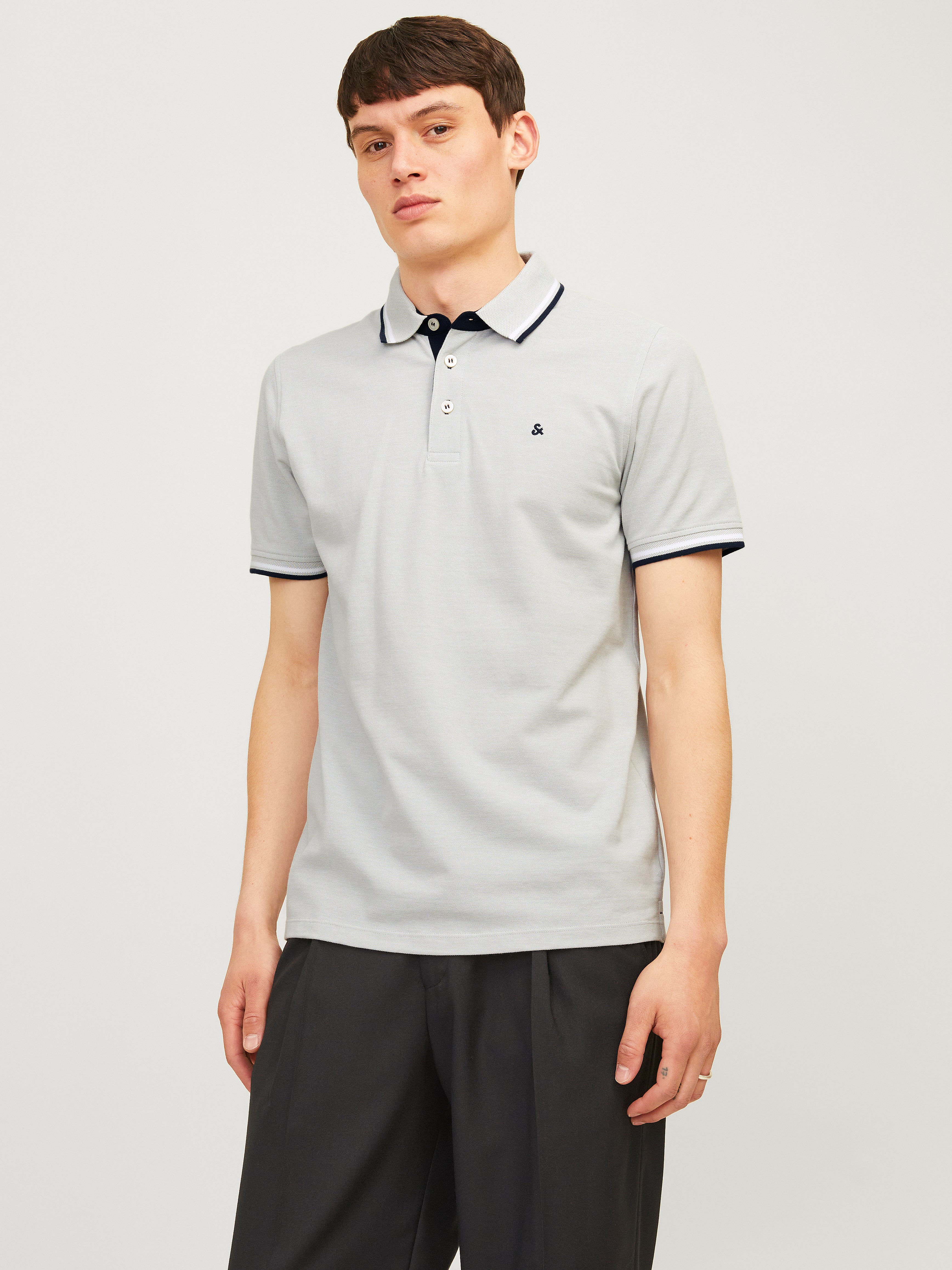 Einfarbig Hemdkragen Poloshirt