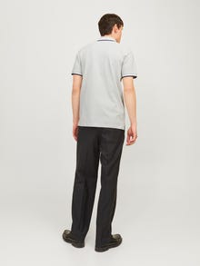 Jack & Jones Bez vzoru Polo límec Tričko -Puritan Gray - 12136668