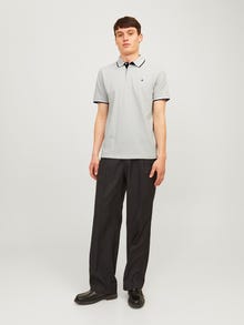 Jack & Jones Bez vzoru Polo límec Tričko -Puritan Gray - 12136668