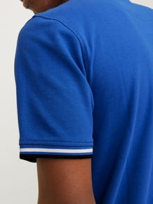 Jack & Jones Enfärgat Polo T-shirt -Nautical Blue - 12136668