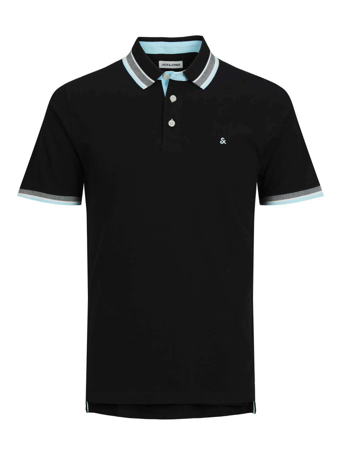 Jack & Jones Enfärgat Polo T-shirt -Black Ink  - 12136668