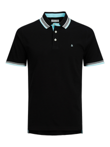 Jack & Jones Yksivärinen Polo T-shirt -Black Ink  - 12136668