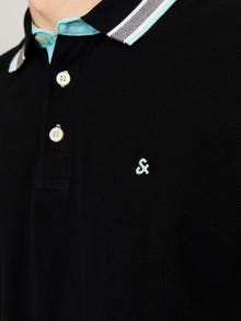 Jack & Jones Gładki Polo T-shirt -Black Ink  - 12136668