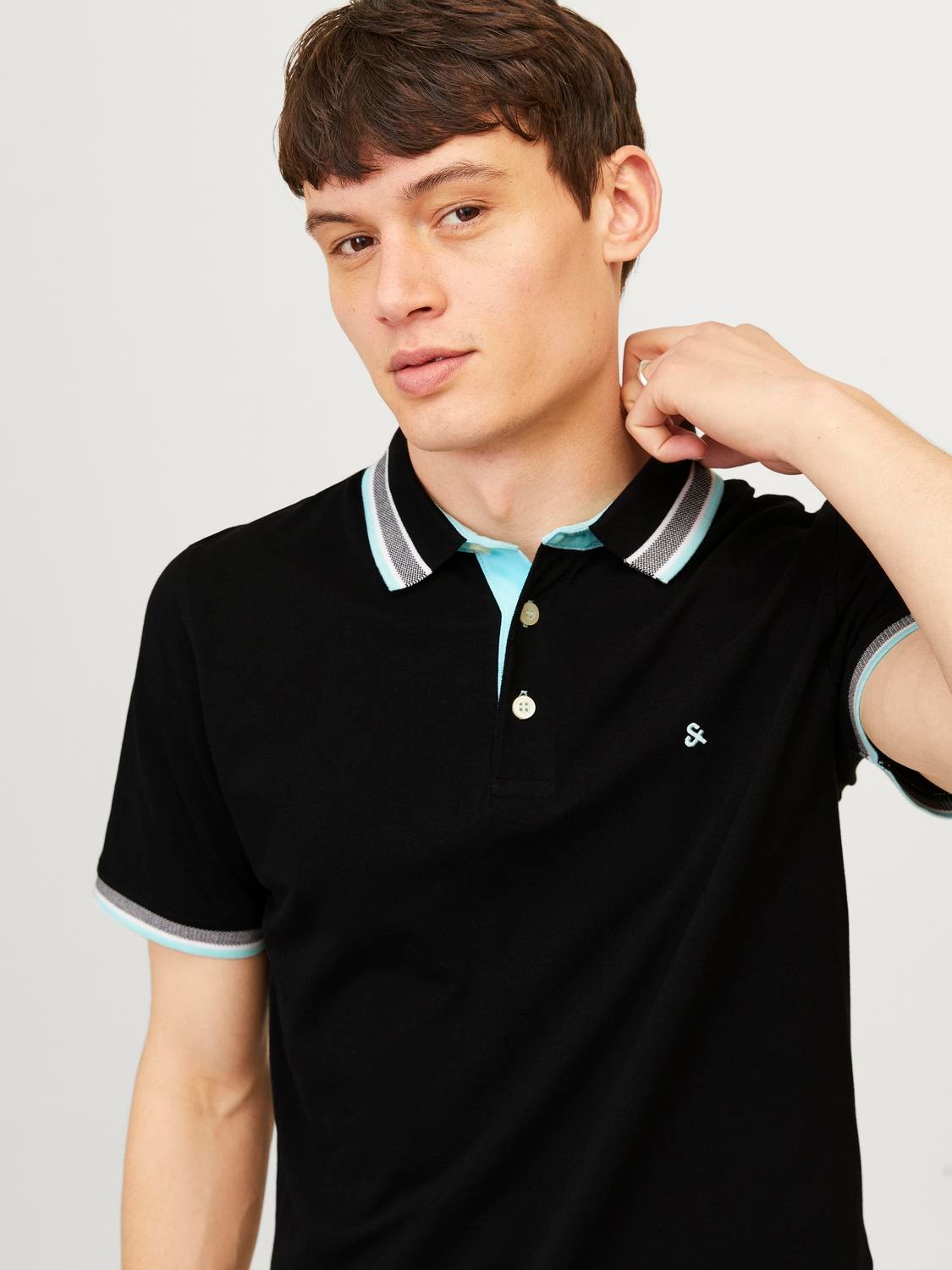 Jack & Jones Einfarbig Polo Polo -Black Ink  - 12136668