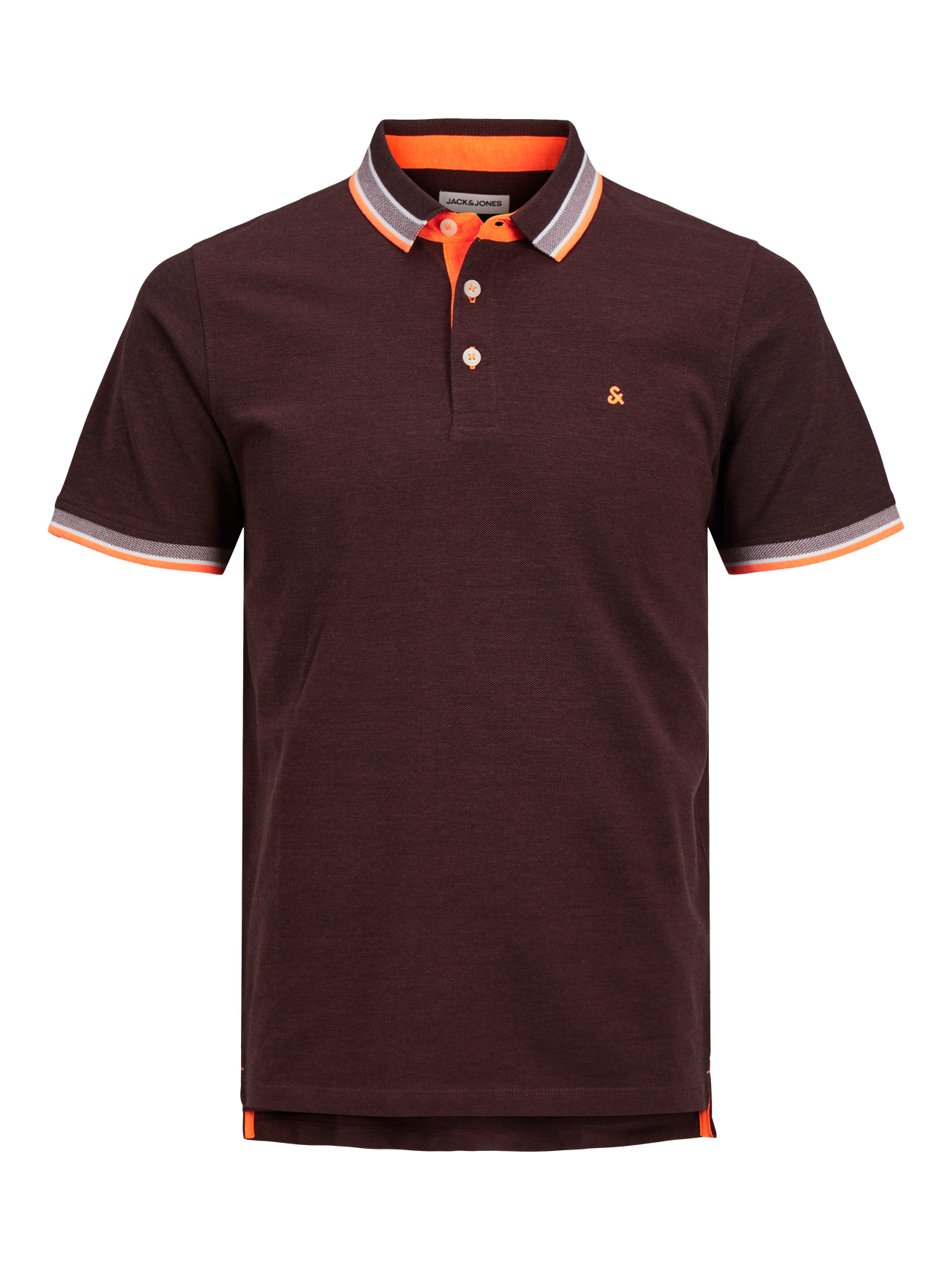 Jack & Jones Enfärgat Polo T-shirt -Vineyard Wine  - 12136668