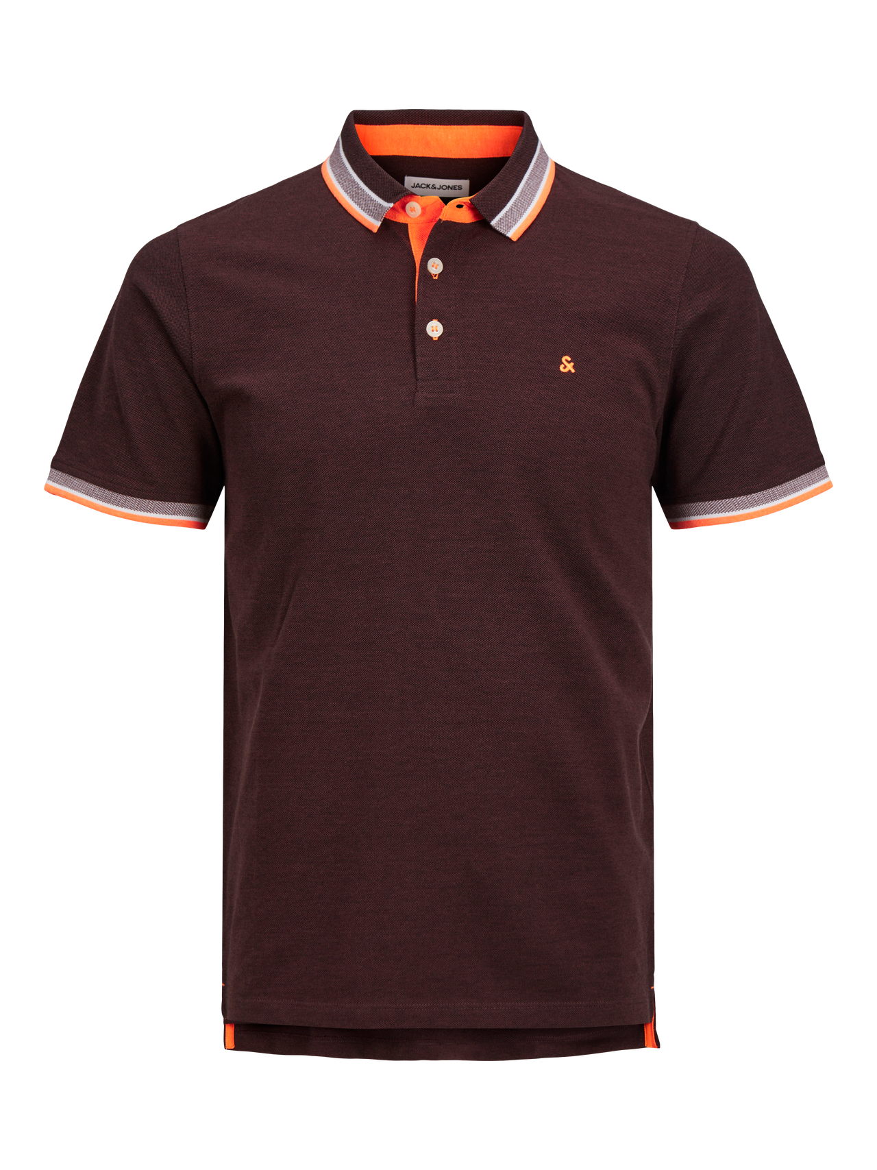 Jack & Jones T-shirt Liso Polo -Vineyard Wine  - 12136668