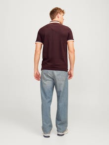 Jack & Jones Einfarbig Polo T-shirt -Vineyard Wine  - 12136668