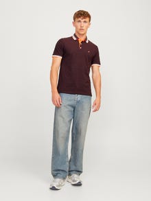 Jack & Jones T-shirt Liso Polo -Vineyard Wine  - 12136668