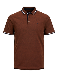 Jack & Jones Ühevärviline Polo Eesti keel -Mocha Bisque - 12136668