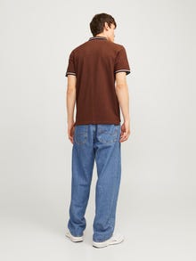 Jack & Jones Einfarbig Polo T-shirt -Mocha Bisque - 12136668