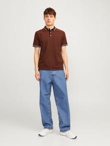 Jack & Jones Ühevärviline Polo Eesti keel -Mocha Bisque - 12136668