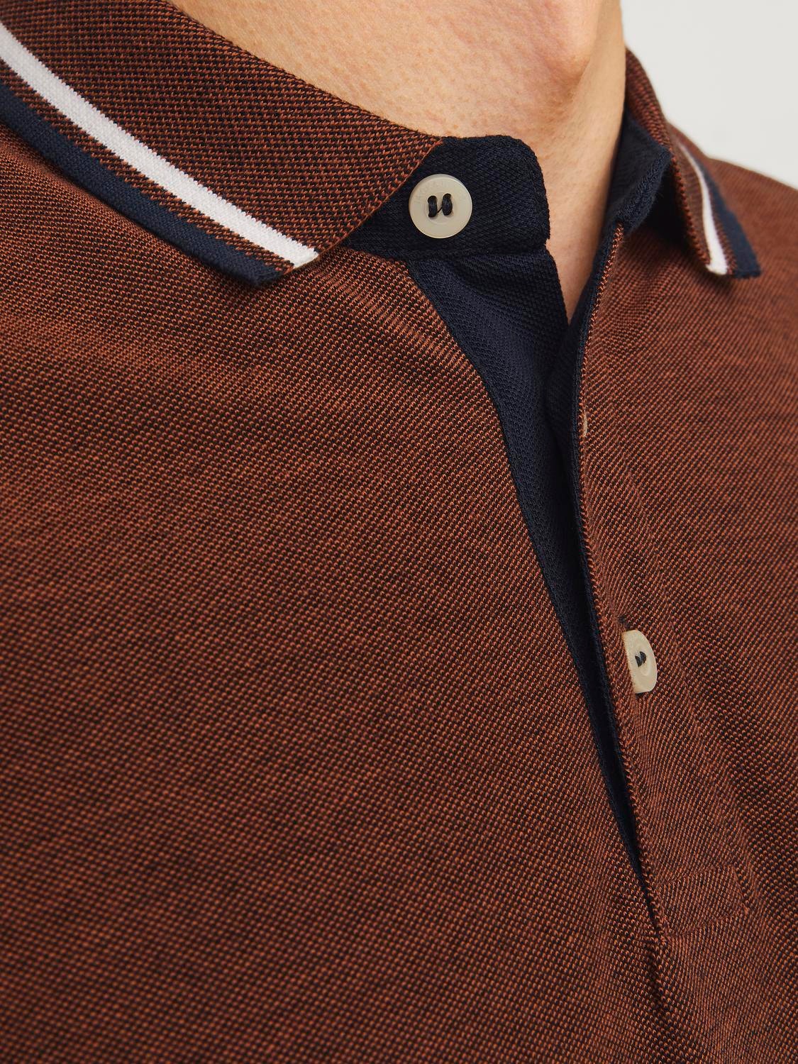 Jack & Jones Ühevärviline Polo Eesti keel -Mocha Bisque - 12136668