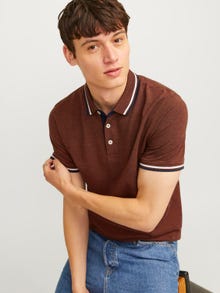 Jack & Jones Ühevärviline Polo Eesti keel -Mocha Bisque - 12136668