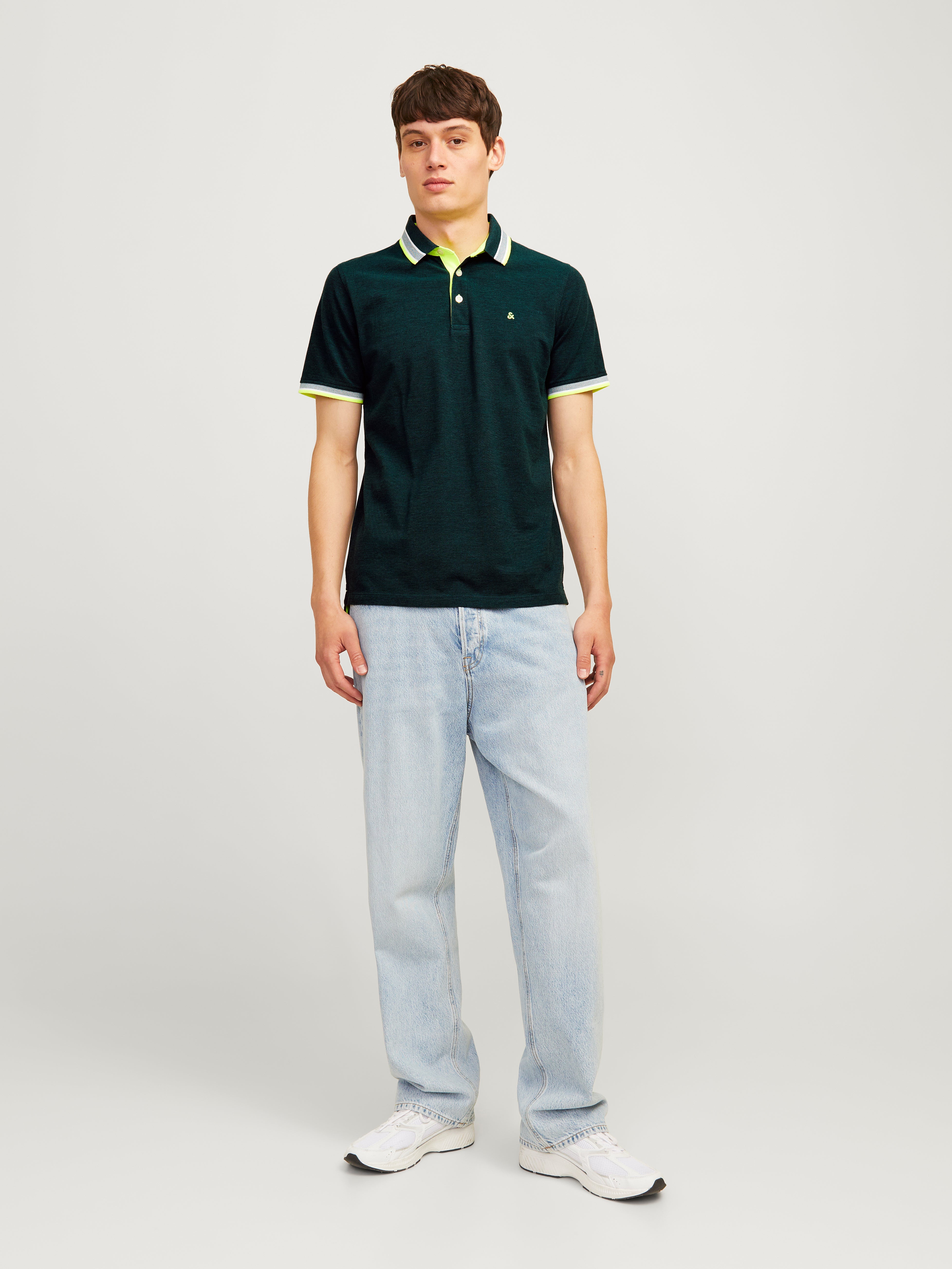 Plain Shirt collar Polo | Dark Green | Jack & Jones®