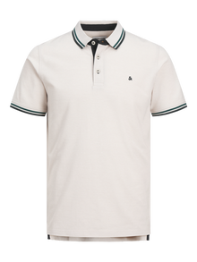 Jack & Jones Bez vzoru Polo límec Tričko -Moonbeam - 12136668