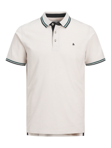 Jack & Jones Yksivärinen Pikeepaita -Moonbeam - 12136668